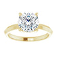 Yellow Gold Round Solitaire Engagement Ring