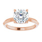 Rose Gold Round Solitaire Engagement Ring