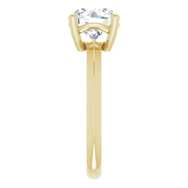 Yellow Gold Round Solitaire Engagement Ring