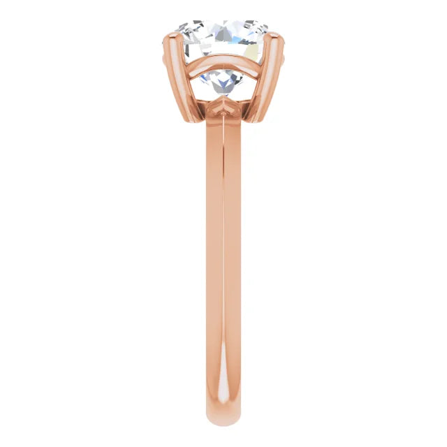 Rose Gold Round Solitaire Engagement Ring