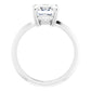 White Gold Emerald Cut Solitaire Engagement Ring
