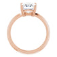 Rose Gold Emerald Cut Solitaire Engagement Ring