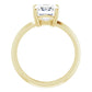 Yellow Gold Emerald Cut Solitaire Engagement Ring