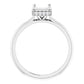 White Gold Square Engagement Ring-1