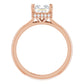 Rose Gold Square Engagement Ring-1