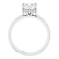 White Gold Square Engagement Ring-1