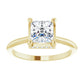 Yellow Gold Square Engagement Ring