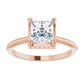 Rose Gold Square Engagement Ring-1