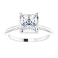 White Gold Square Engagement Ring-1