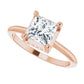 Rose Gold Square Engagement Ring-1