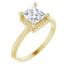 Yellow Gold Square Engagement Ring