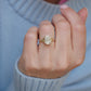 Yellow Gold Split Shank Emerald Solitaire Engagement Ring