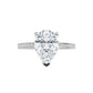 White Gold Pear Engagement Ring
