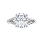 White Gold Oval Solitaire Engagement Ring