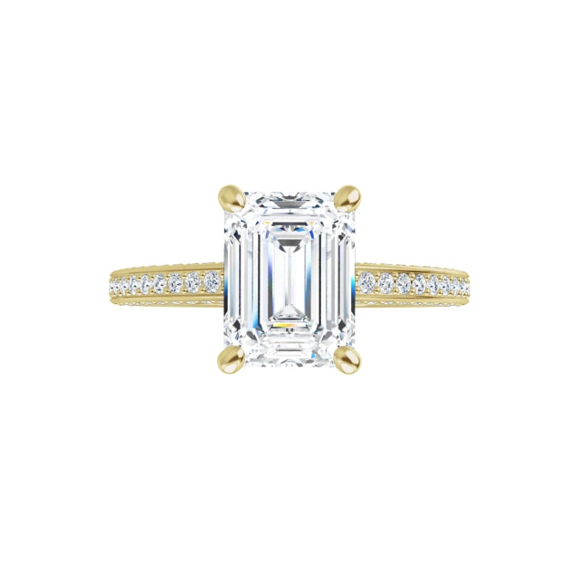 Yellow Gold Emerald Engagement Ring