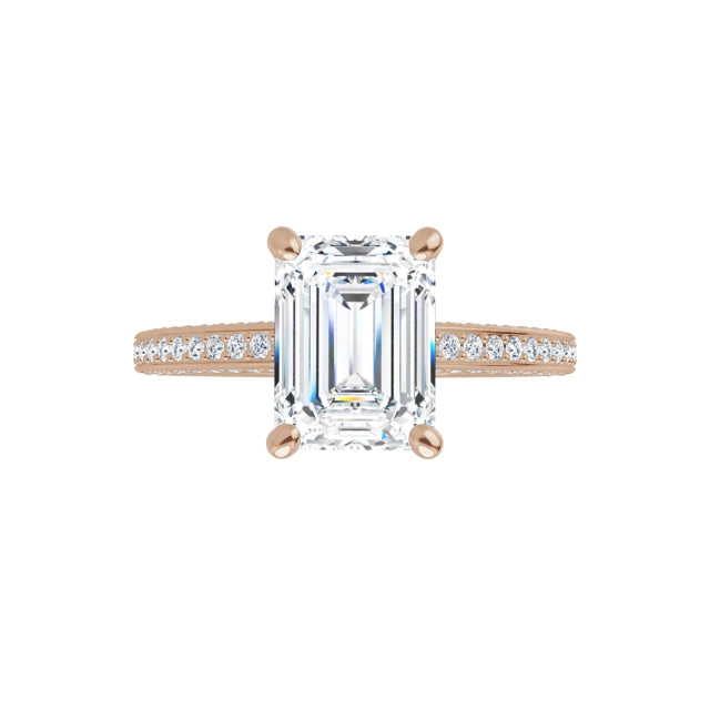 Rose Gold Emerald Engagement Ring