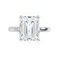 White Gold Emerald Cut Solitaire Engagement Ring