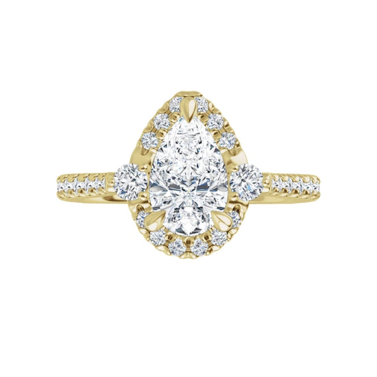 Yellow Gold Pear Engagement Ring