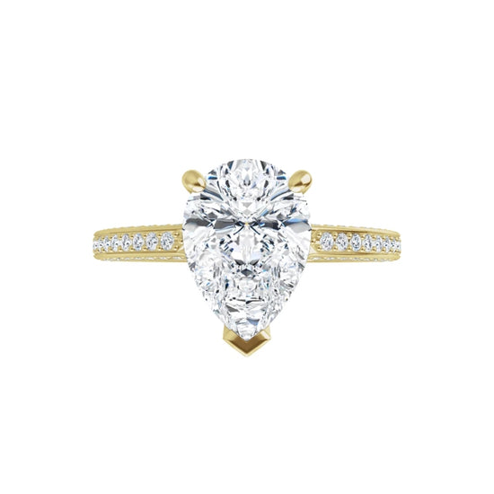 Yellow Gold Pear Engagement Ring