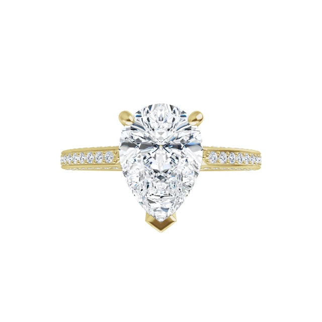 Yellow Gold Pear Engagement Ring