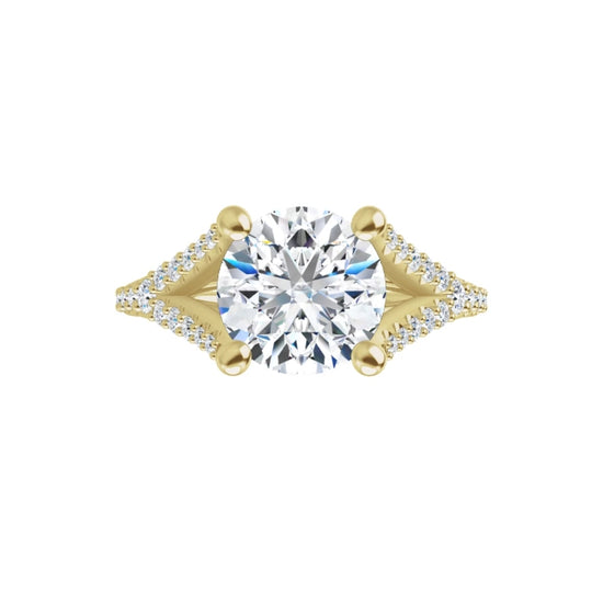 Yellow Gold Round Engagement Ring