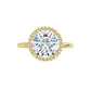 Yellow Gold Round Shaped Solitaire Engagement Ring