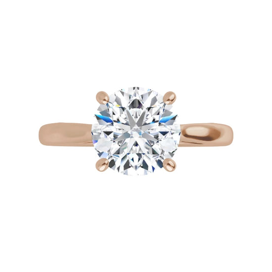 Rose Gold Round Solitaire Engagement Ring