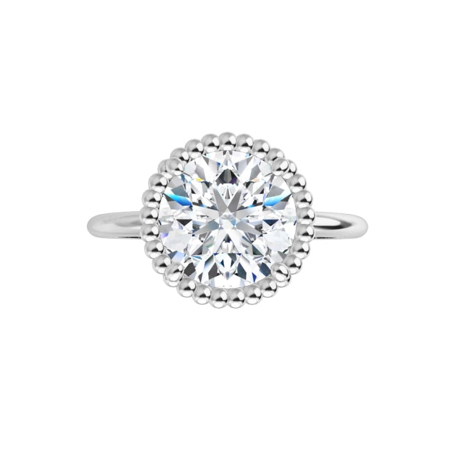 White Gold Round Shaped Solitaire Engagement Ring