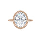 Rose Gold Oval Shaped Solitaire Engagement Ring