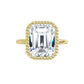 Yellow Gold Emerald Cut Solitaire Engagement Ring