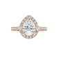 Rose Gold Pear Engagement Ring