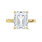 Yellow Gold Emerald Cut Solitaire Engagement Ring
