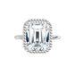 White Gold Emerald Cut Solitaire Engagement Ring