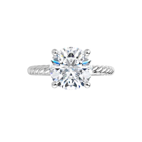 White Gold Round Solitaire Engagement Ring