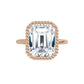 Rose Gold Emerald Cut Solitaire Engagement Ring