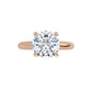Rose Gold  Round Solitaire Engagement Ring