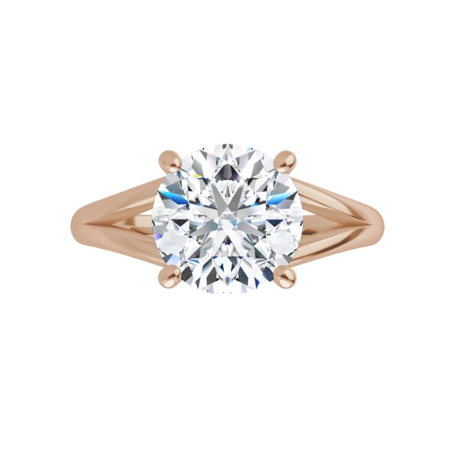 Rose Gold Round Solitaire Engagement Ring
