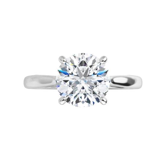 White Gold Round Solitaire Engagement Ring