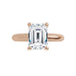 Rose Gold Emerald Solitaire Engagement Ring