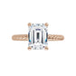 Rose Gold Emerald Solitaire Engagement Ring